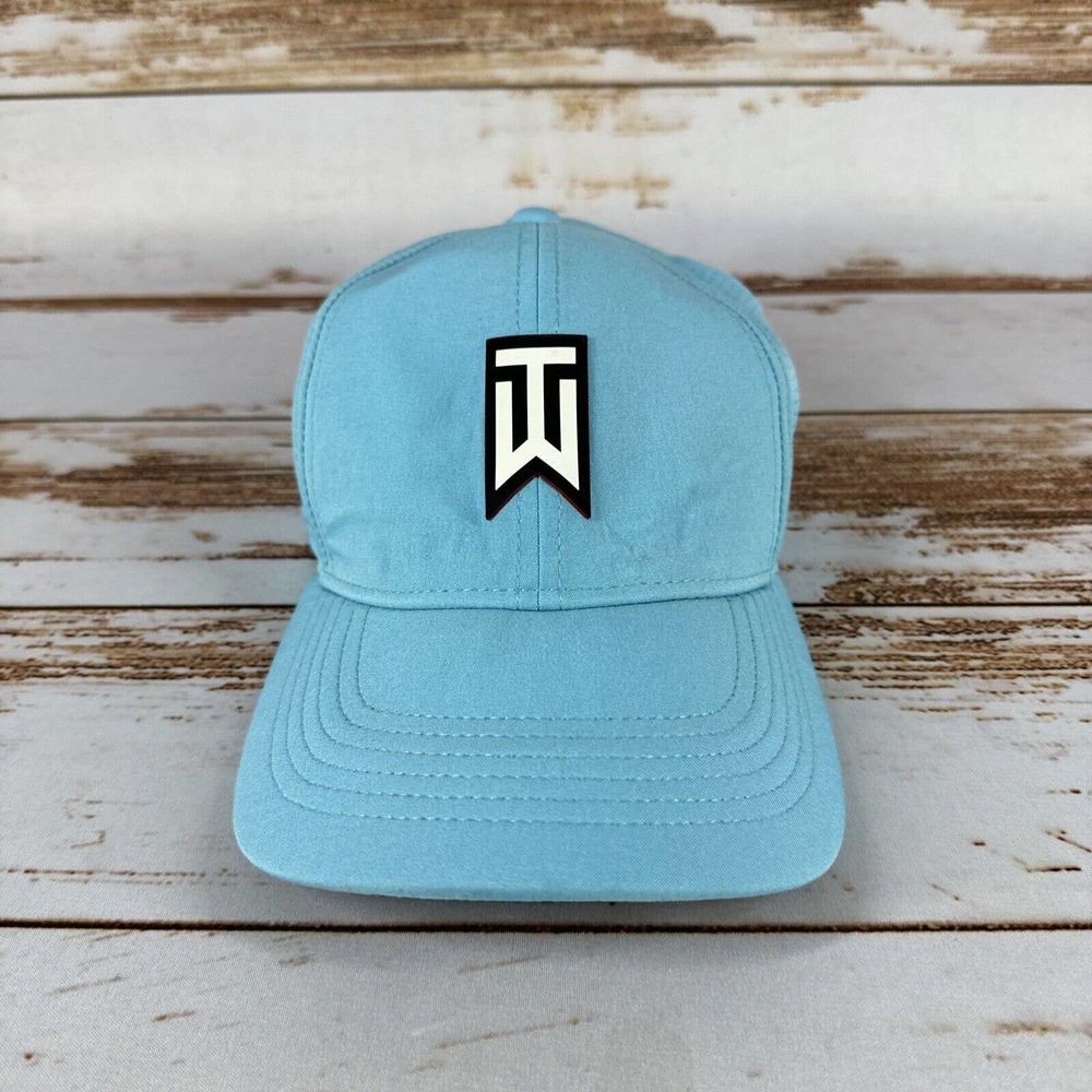 Nike Golf Tiger Woods Legacy91 Hat Adult M/L Blue Dri Fit